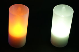 rechargeable flameless candles in amber or warm white flame color